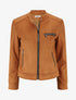 Veste en suédine à poches zippées - Camel - 1