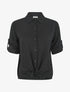 Chemise à nouer et à manches retroussables - Noir - 1