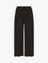 Pantalon ample et fluide taille haute élastiquée - Noir - 4
