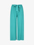 Pantalon ample et fluide taille haute élastiquée - Turquoise - 4