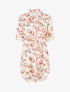 Robe imprimé fantaisie à manches retroussables - Beige - 1