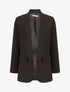 Blazer uni mi-long - Noir - 1
