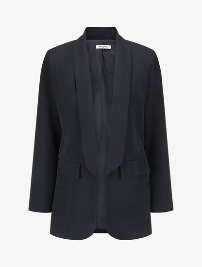 Blazer uni mi-long - Marine - 1