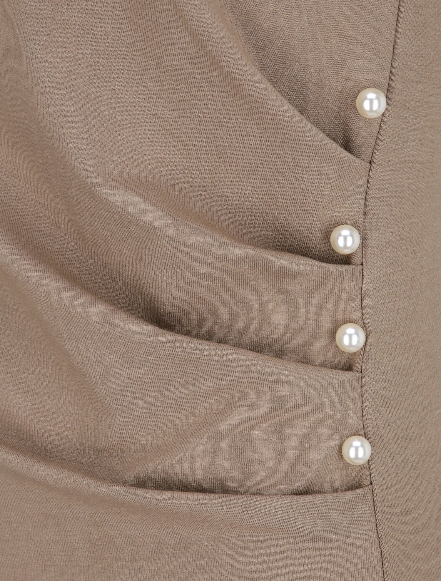 Top asymétrique effet plissé - Taupe - 3