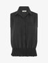 Chemise uni sans manches à bord élastiqué - Noir - 4