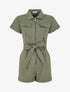 Combishort uni ceinturé et zippé - Kaki - 5