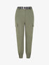 Pantalon cargo élastiqué uni - Kaki - 1