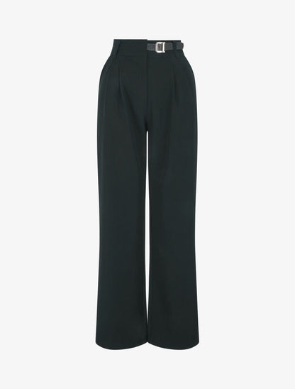 Pantalon ample uni - Noir - 4