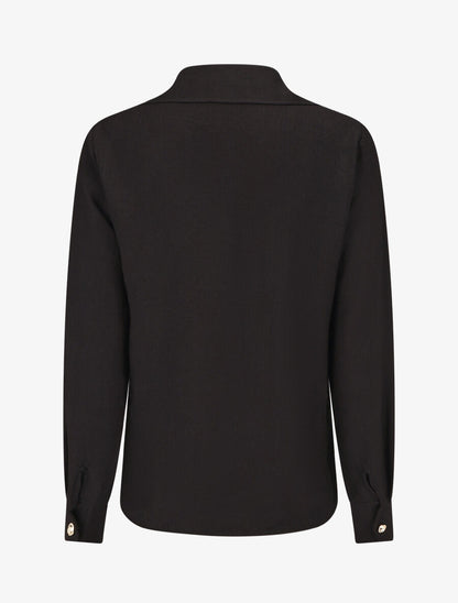 Chemise unie fluide - Noir - 2