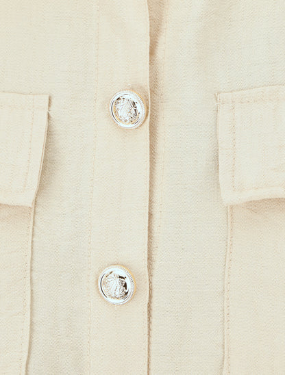 Chemise unie fluide - Beige - 3