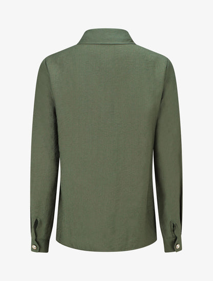 Chemise unie fluide - Kaki - 2