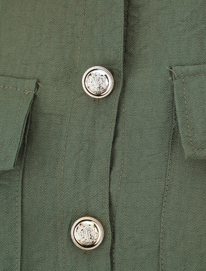 Chemise unie fluide - Kaki - 3