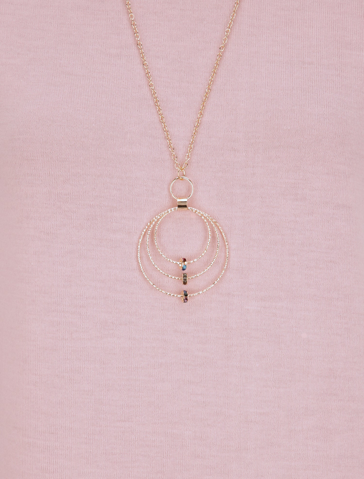 Top à bords arrondis en maille fine - Rose - 3