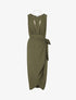 Robe longue style portefeuille - Kaki - 1