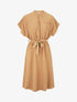 Robe mi-longue élastiquée - Camel - 1