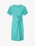 Robe mi-longue à noeud - Bleu clair - 1