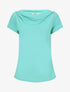 Top uni à manches courtes - Turquoise - 4