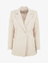 Blazer mi-long élastiqué et boutonné - Beige - 1