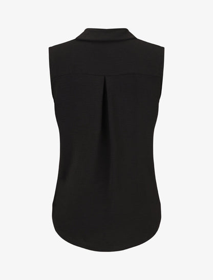 Top sans manches droit cache-coeur - Noir - 2