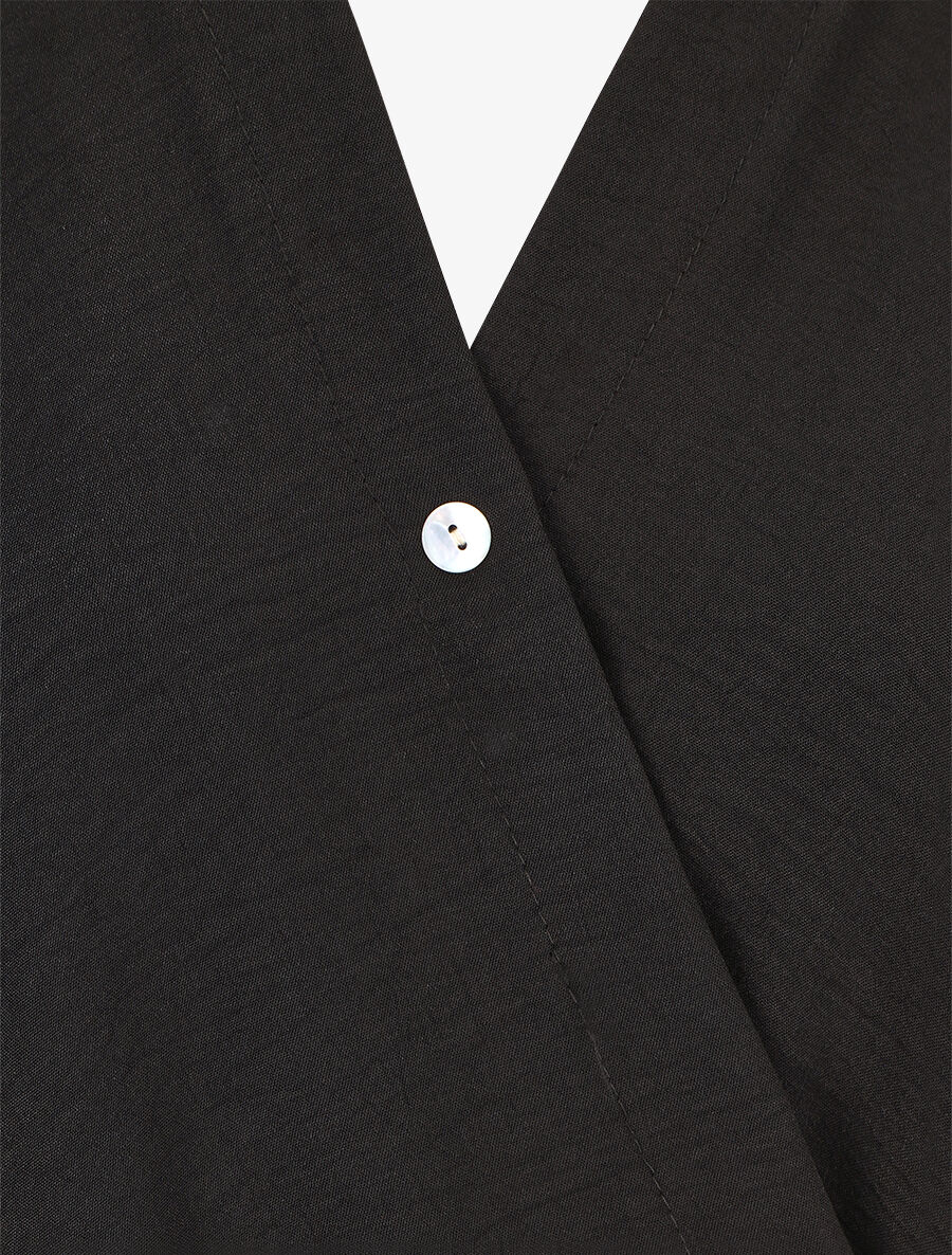 Top sans manches droit cache-coeur - Noir - 3
