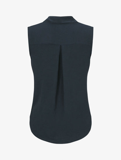 Top sans manches droit cache-coeur - Marine - 2