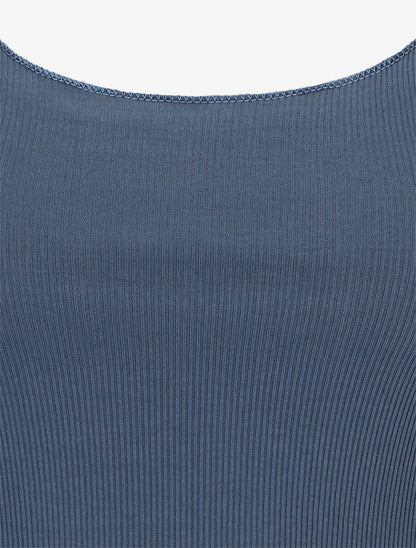 Débardeur côtelé basique - Bleu - 3