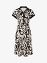 Robe chemise motif graphique manches courtes - Noir - 1