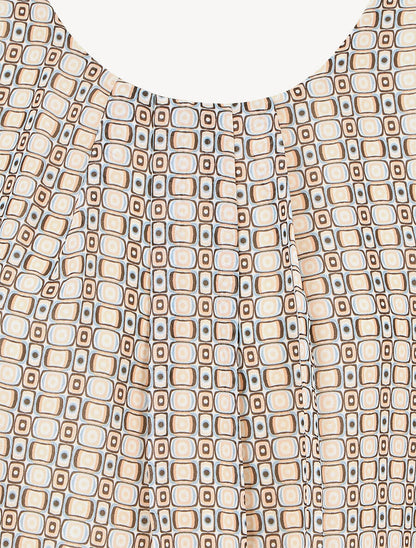 Top sans manches imprimé graphique - Beige - 3