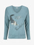 Pull à message floqué - Vert d&