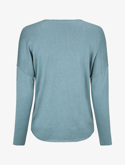 Pull à message floqué - Vert d&