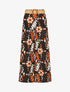 Pantalon ample imprimé floral - Noir - 1