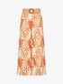 Pantalon ample imprimé floral - Camel - 1