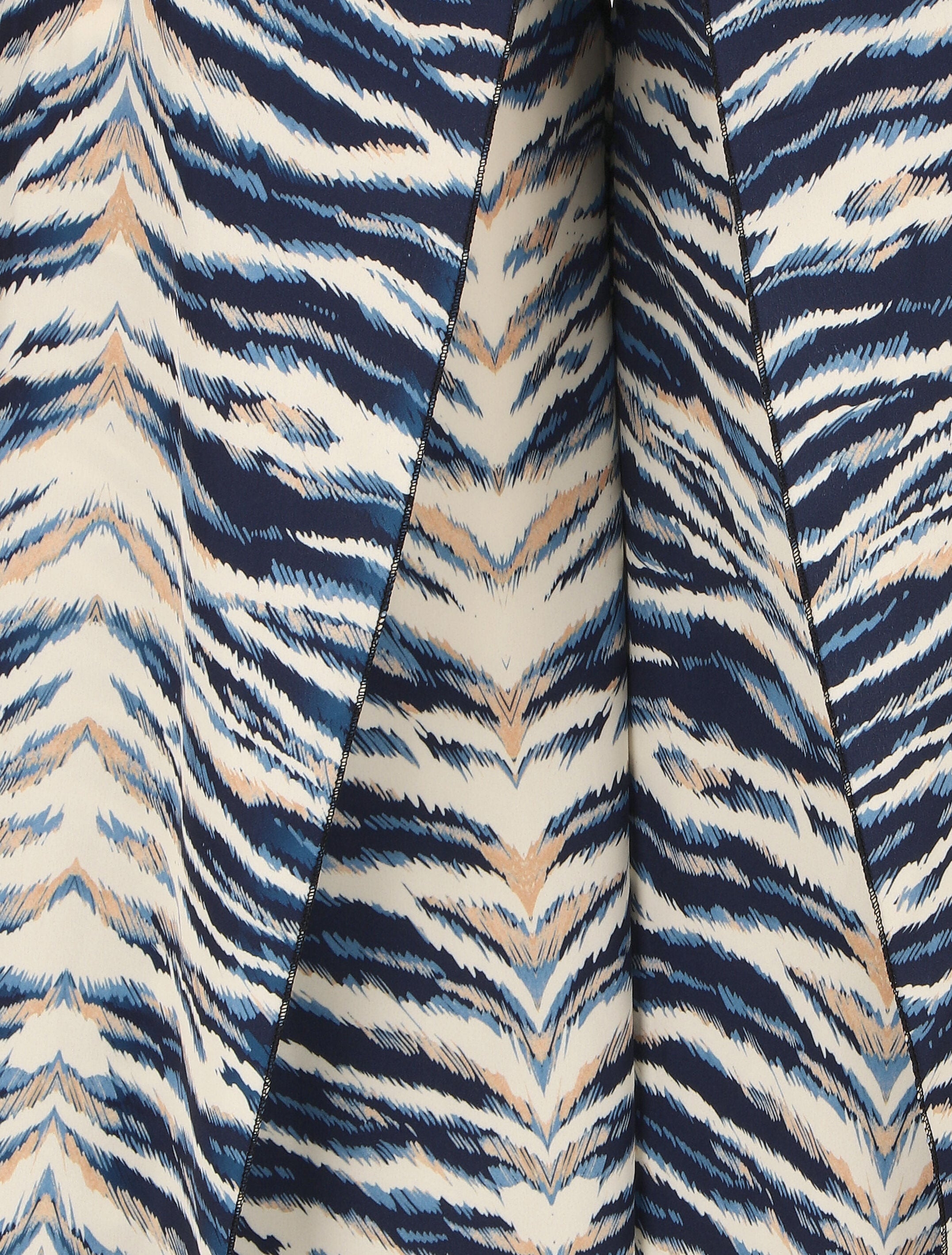 Pantalon imprimé animal fendu - Bleu - 3