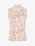 Top sans manches imprimé fleuri - Beige - 4