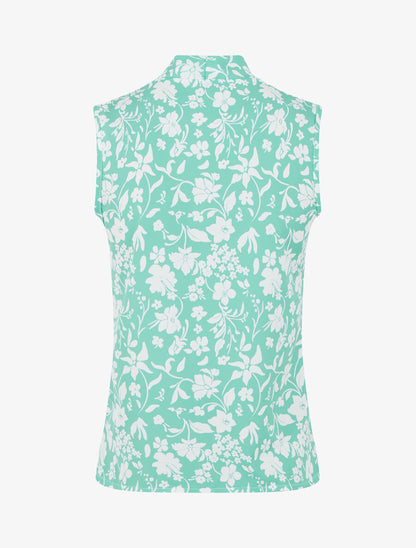 Top sans manches imprimé fleuri - Vert d&
