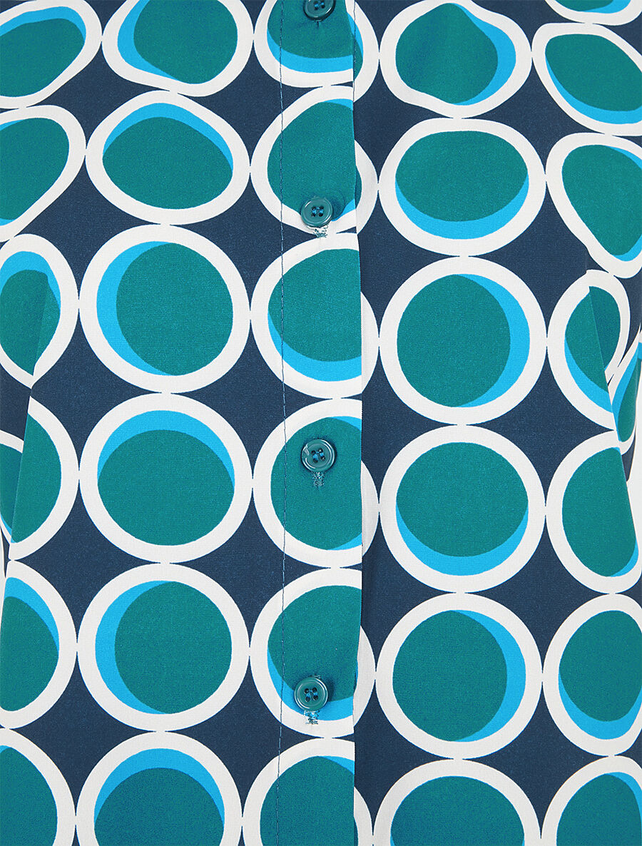 Top sans manches imprimé graphique - Bleu canard - 3