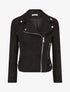 Veste en suédine à zips décoratifs et fermeture zippée - Noir - 1