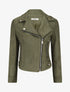 Veste en suédine à zips décoratifs et fermeture zippée - Kaki - 4