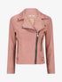 Veste en suédine à zips décoratifs et fermeture zippée - Rose - 1