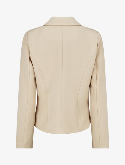 Blazer uni à 1 bouton - Beige - 2