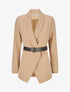 Blazer uni ceinturé - Camel - 5