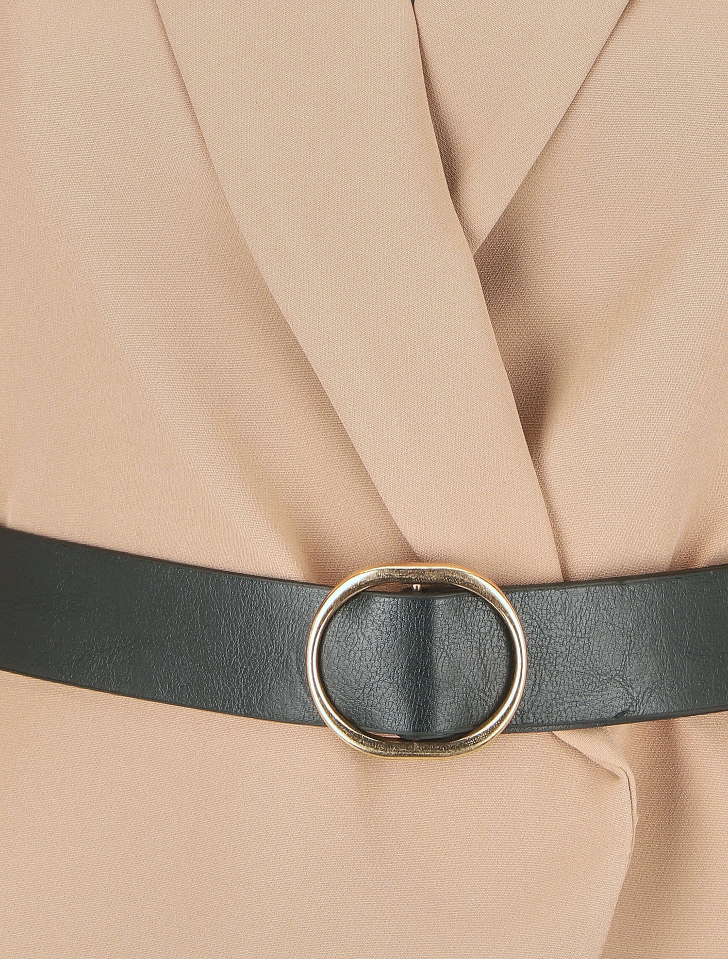 Blazer uni ceinturé - Camel - 3