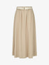 Jupe longue unie droite - Beige - 1