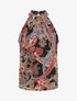 Top sans manches imprimé foulard - Noir - 1