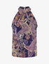 Top sans manches imprimé foulard - Marine - 1