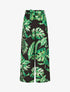 Pantalon ample imprimé tropical - Vert - 1