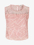 Top ample sans manches imprimé graphique - Rose - 1