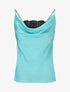 Top uni à col bénitier - Turquoise - 4