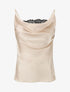 Top uni à col bénitier - Beige - 1