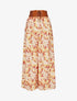 Pantalon imprimé fleurs à taille haute - Jaune - 1